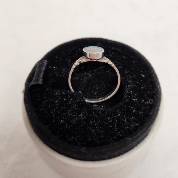 Vintage Silver Abalone Bracelet Ring Set - Picture 6 of 14